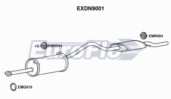 Centre/Rear Muffler (EXDN9001)