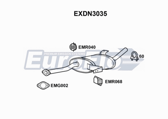 Centre Muffler (EXDN3035)