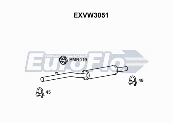 Centre Muffler (EXVW3051)
