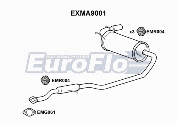 Centre/Rear Muffler (EXMA9001)