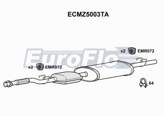 Catalytic Converter (ECMZ5003TA)