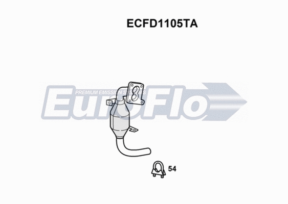 Catalytic Converter (ECFD1105TA)
