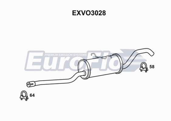 Centre Muffler (EXVO3028)