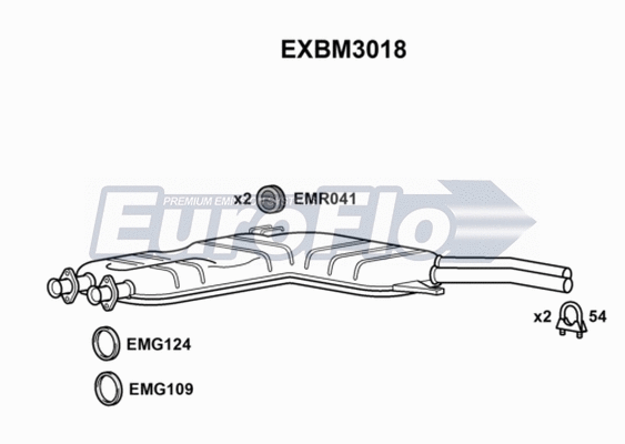 Centre Muffler (EXBM3018)