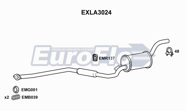 Centre Muffler (EXLA3024)