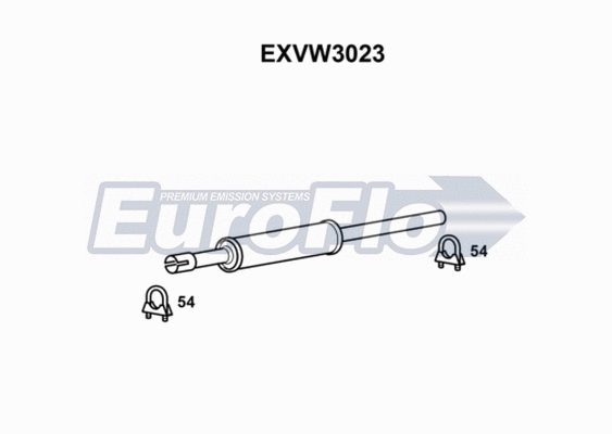 Centre Muffler (EXVW3023)