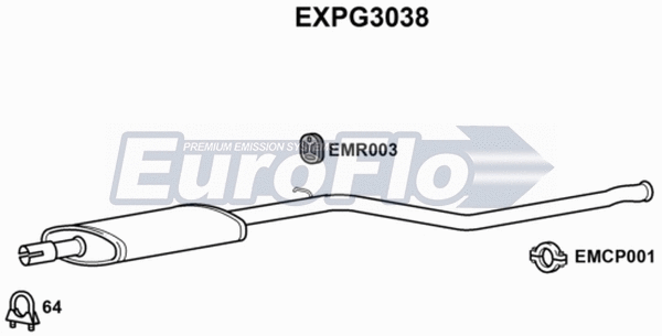 Centre Muffler (EXPG3038)