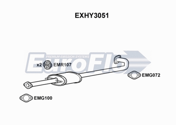 Centre Muffler (EXHY3051)
