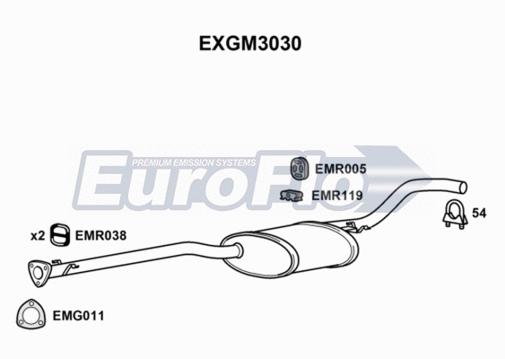 Centre Muffler (EXGM3030)