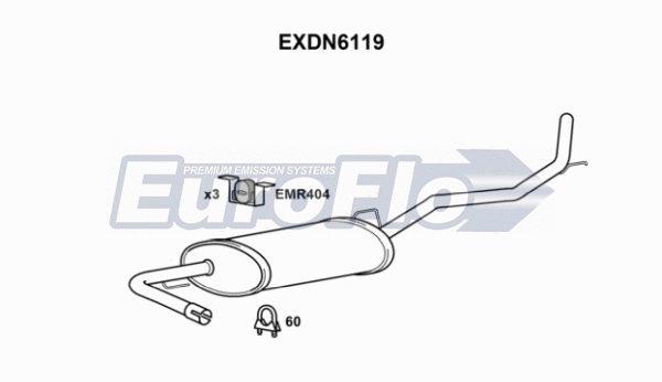 Rear Muffler (EXDN6119)
