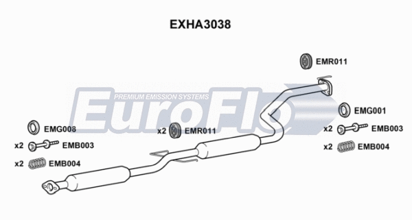 Centre Muffler (EXHA3038)