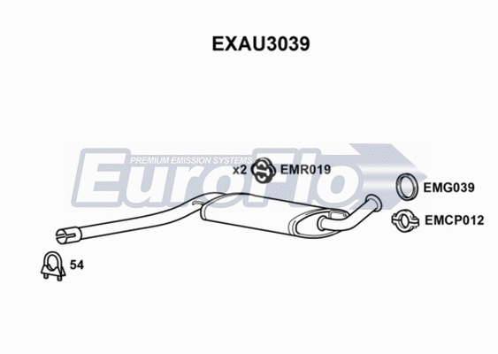Centre Muffler (EXAU3039)