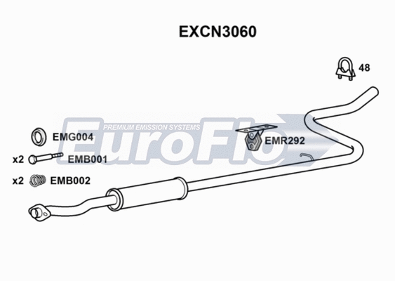 Centre Muffler (EXCN3060)