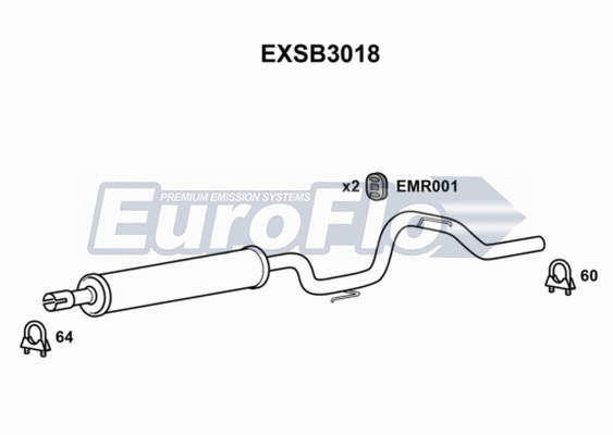 Centre Muffler (EXSB3018)