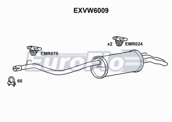 Rear Muffler (EXVW6009)