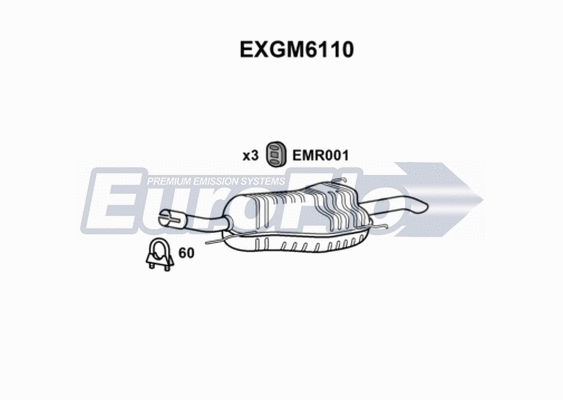 Rear Muffler (EXGM6110)