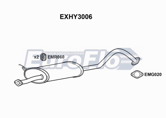 Centre Muffler (EXHY3006)