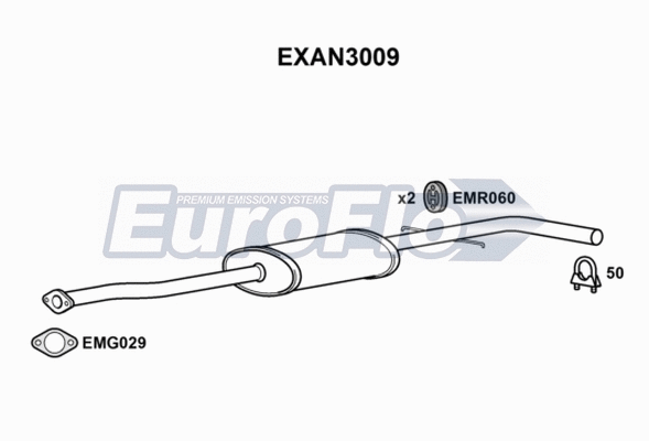 Centre Muffler (EXAN3009)