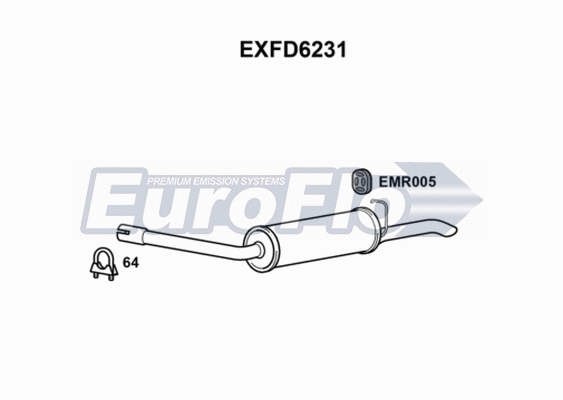 Rear Muffler (EXFD6231)