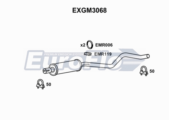 Centre Muffler (EXGM3068)