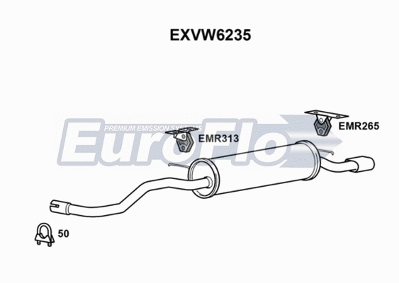 Rear Muffler (EXVW6235)