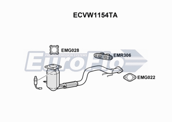 Catalytic Converter (ECVW1154TA)