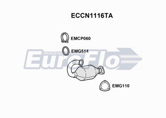Catalytic Converter (ECCN1116TA)