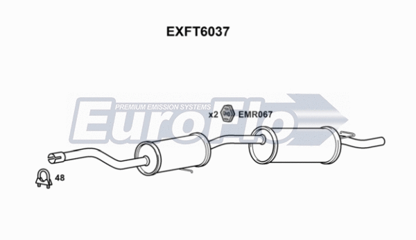Rear Muffler (EXFT6037)