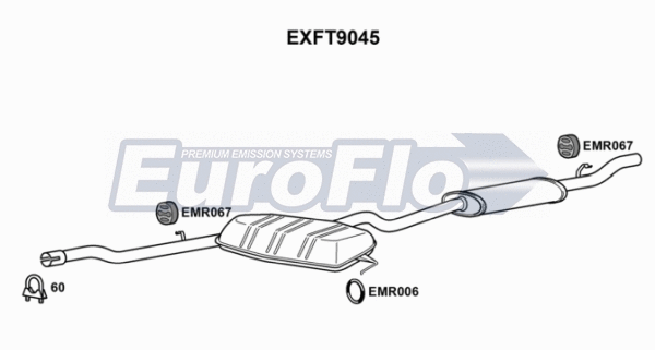 Centre/Rear Muffler (EXFT9045)