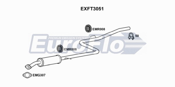 Centre Muffler (EXFT3051)