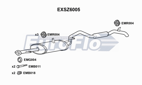 Rear Muffler (EXSZ6005)