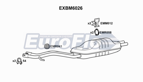Rear Muffler (EXBM6026)