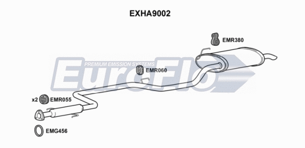 Centre/Rear Muffler (EXHA9002)