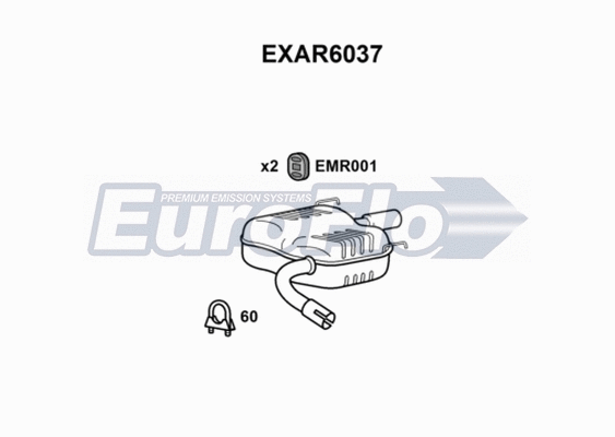 Rear Muffler (EXAR6037)