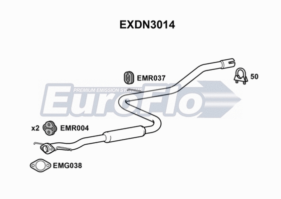 Centre Muffler (EXDN3014)
