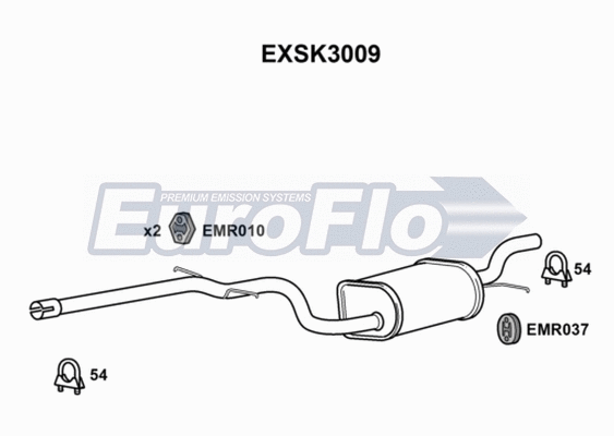 Centre Muffler (EXSK3009)