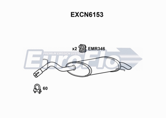 Rear Muffler (EXCN6153)