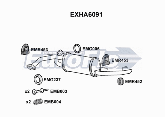 Rear Muffler (EXHA6091)