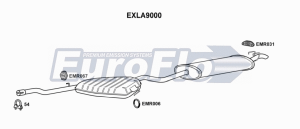 Centre/Rear Muffler (EXLA9000)