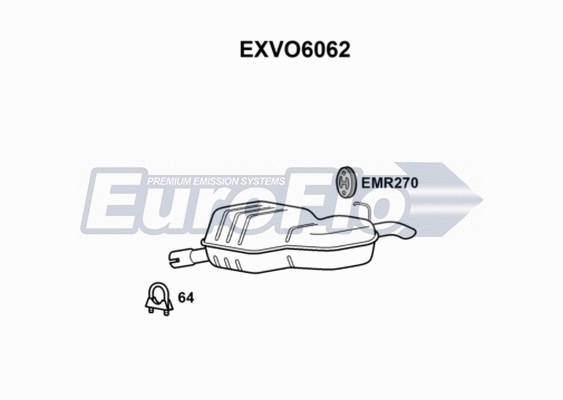 Rear Muffler (EXVO6062)