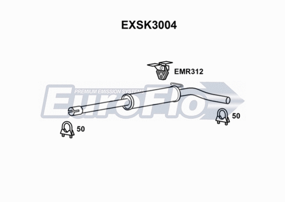 Centre Muffler (EXSK3004)