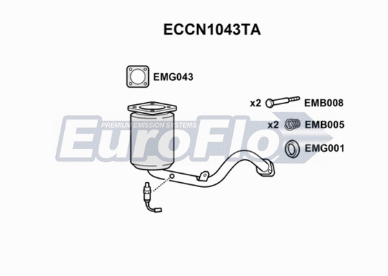 Catalytic Converter (ECCN1043TA)
