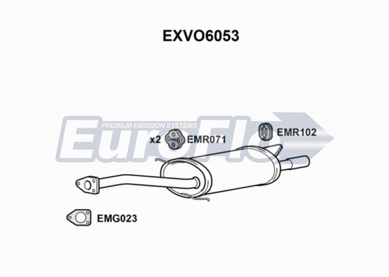 Rear Muffler (EXVO6053)