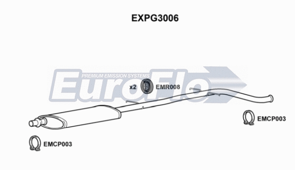 Centre Muffler (EXPG3006)