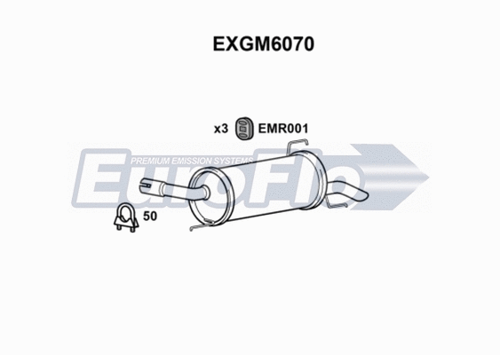 Rear Muffler (EXGM6070)