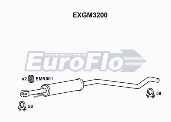 Centre Muffler (EXGM3200)