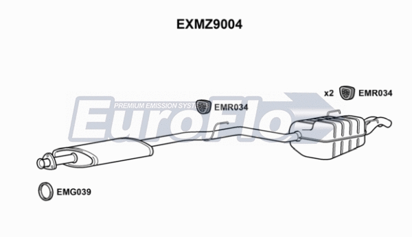 Centre/Rear Muffler (EXMZ9004)