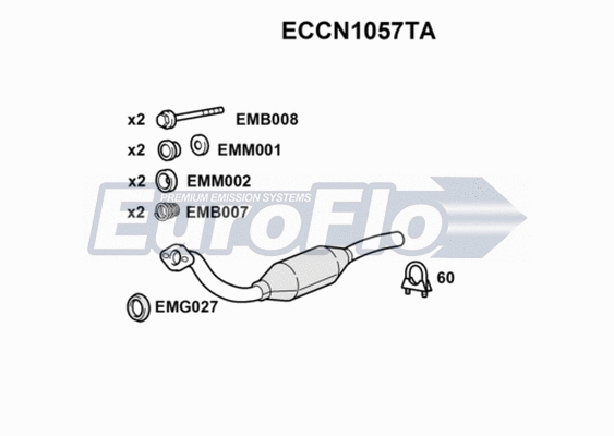 Catalytic Converter (ECCN1057TA)