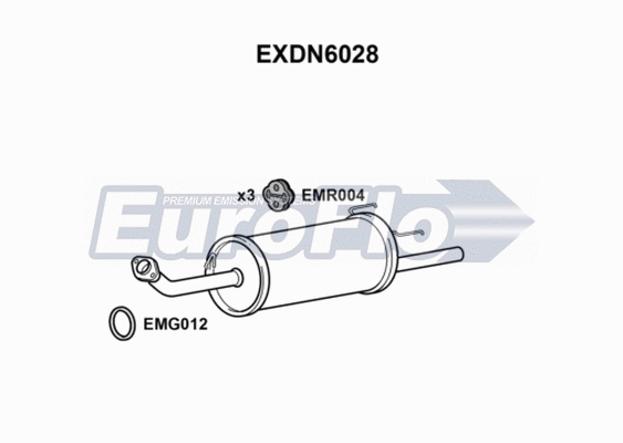 Rear Muffler (EXDN6028)