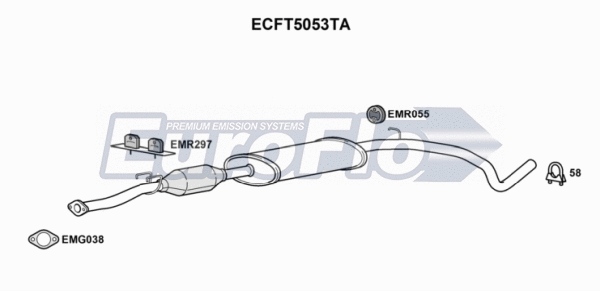 Catalytic Converter (ECFT5053TA)